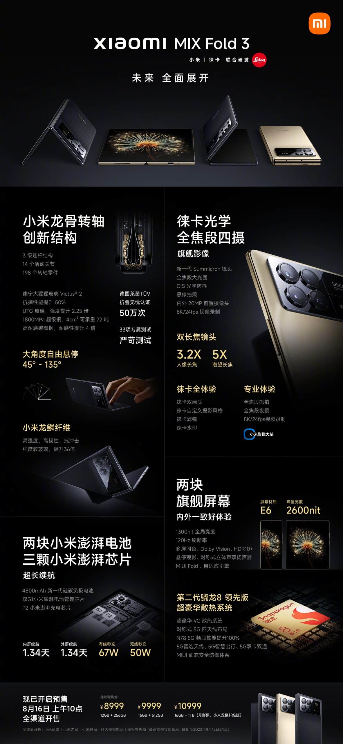 Xiaomi Mix Fold 3 Launched Officially In China At A Starting Price Of