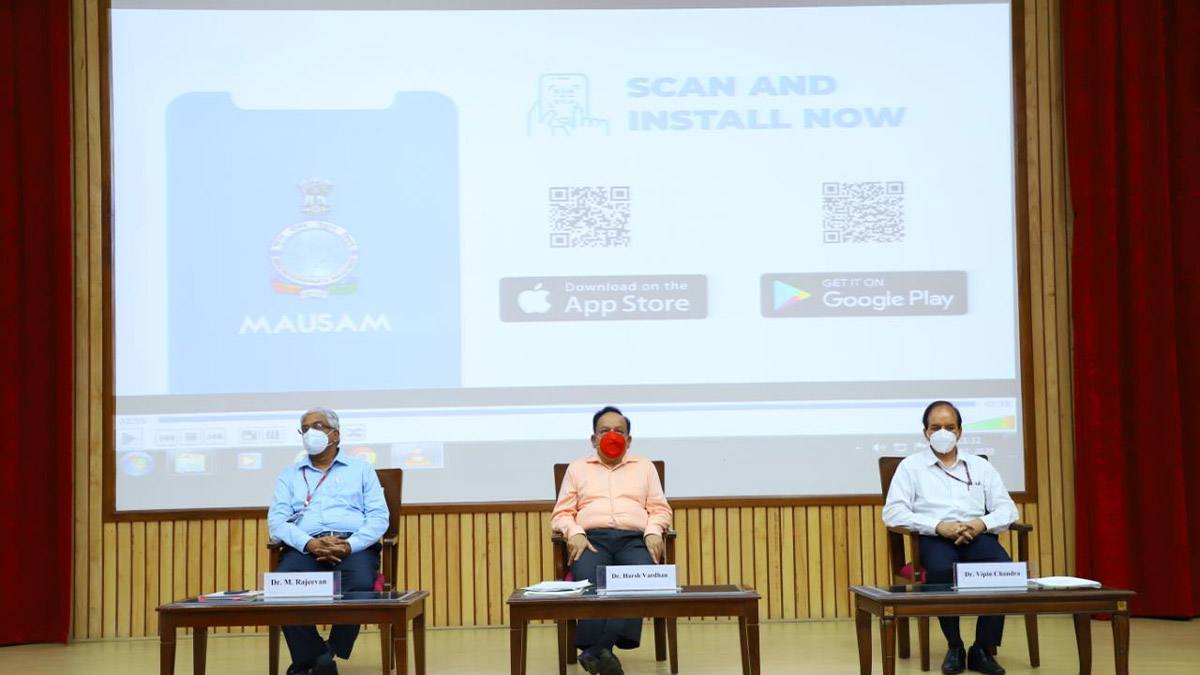 The weather app for India launched by Dr. Harsh Vardhan called Mausam App