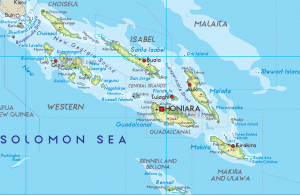 A map of the Solomon Islands