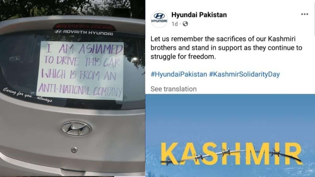 Hyundai Owners have started posting on their cars "I am ashamed to drive this car as it is from an anti national company"