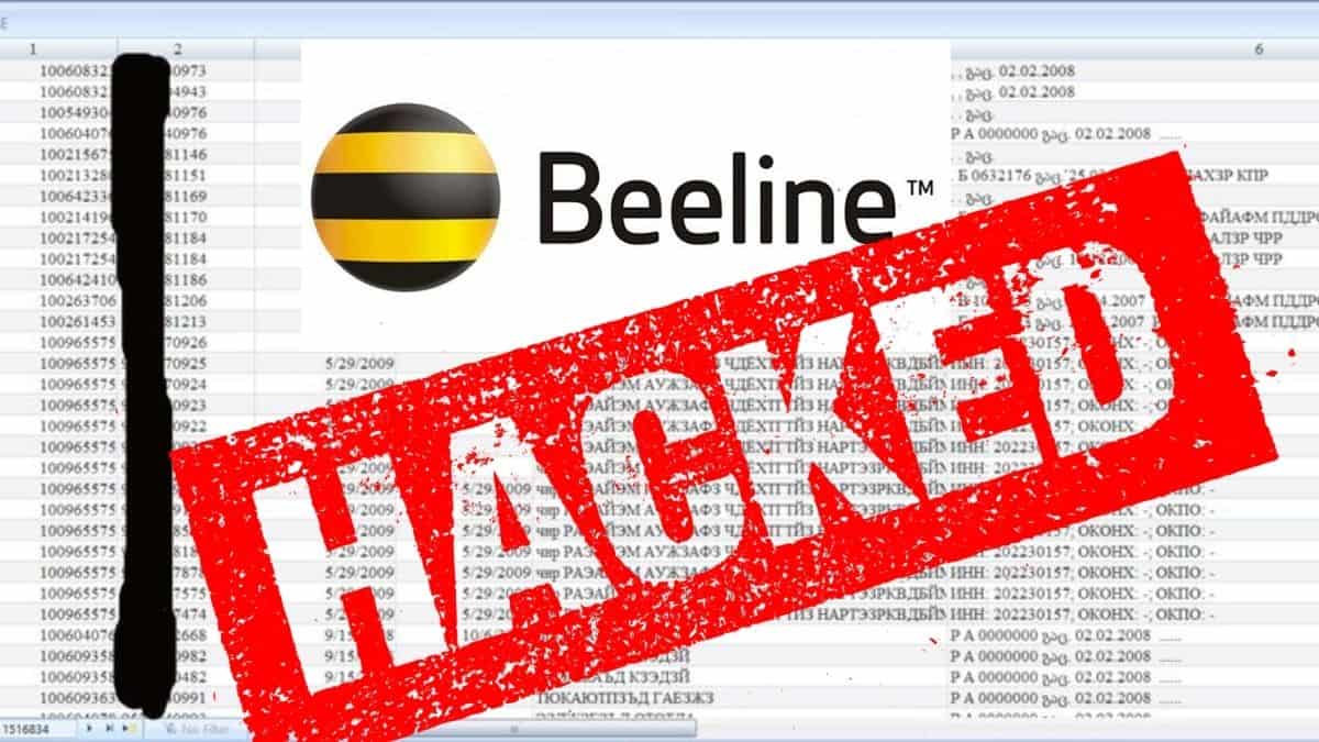 Beeline Database Hacked By GNG! 1.5 million mobile numbers!