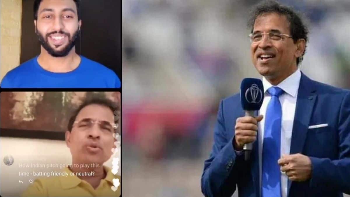 Harsha Bhogle live interview disrupted