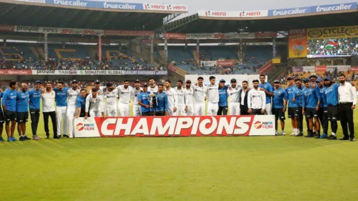 India bags the trophy by beating Sri Lanka by 238 runs