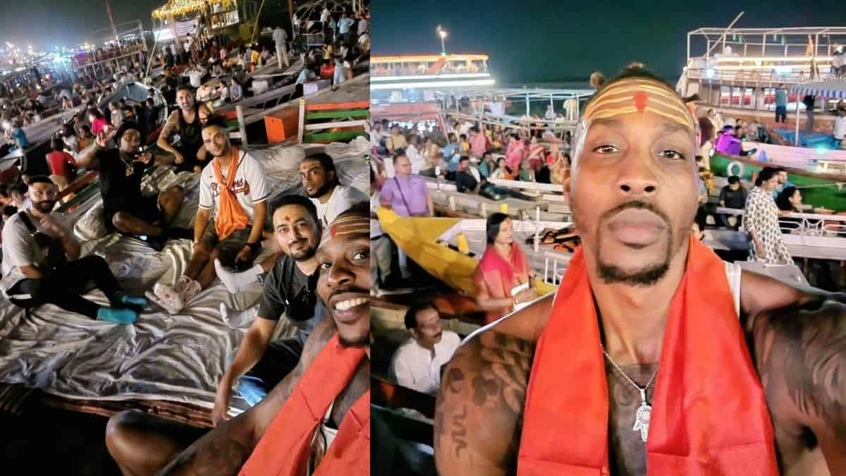 NBA star player Dwight Howard reached Varanasi, got sandalwood applied on his forehead after seeing Ganga aarti