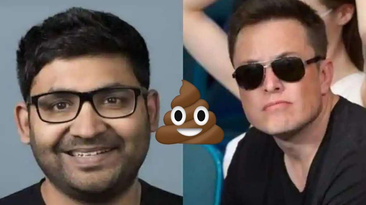 Elon Musk Tears Parag Agarwal CEO of twitter apart with a Poo Emoji