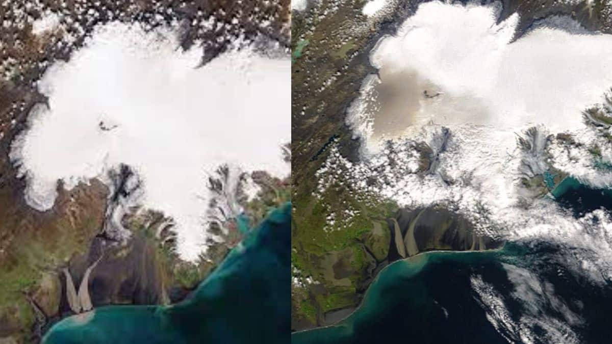 NASA says no volcanic activity but windstorm is responsible for the grey layer on Vatnajökull