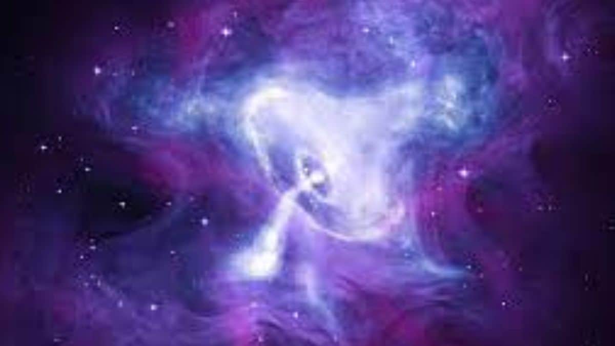 Each wavelength of light making up the Crab Nebula image is put ...