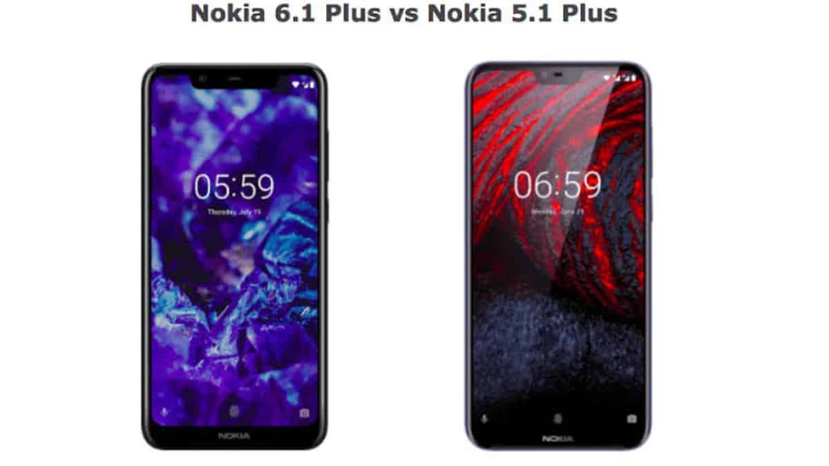 Nokia 5.1 plus vs Nokia 6.1 plus