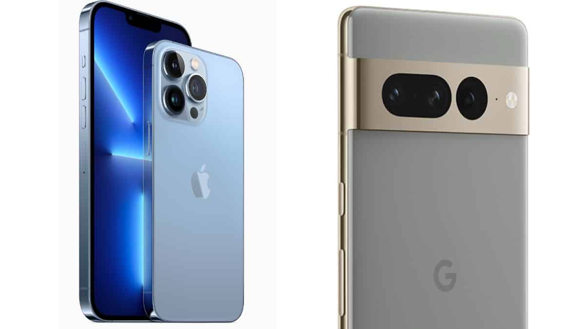 Google Pixel 7 Pro vs iPhone 13 Pro : Compare the specifications ...