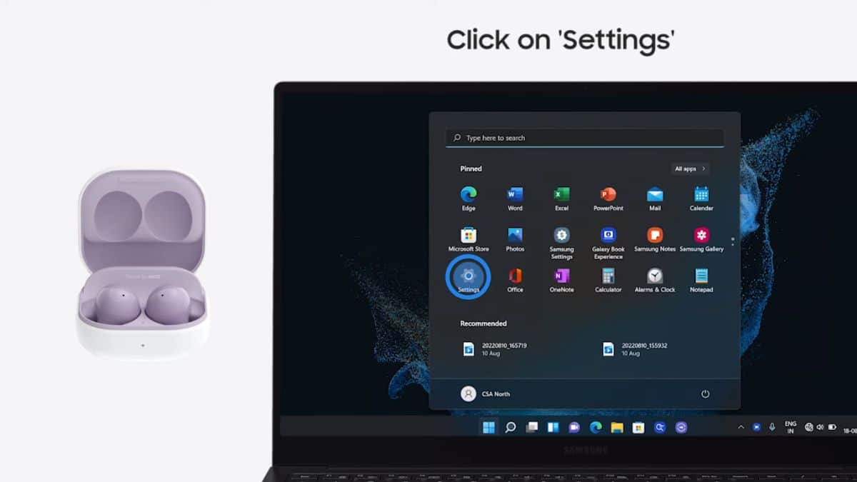 How to connect your galaxy buds to your online laptop