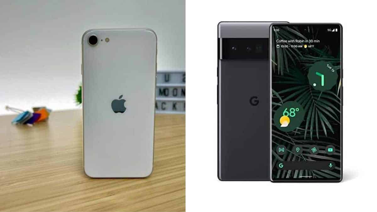 pixel 6 pro vs iphone se 2020