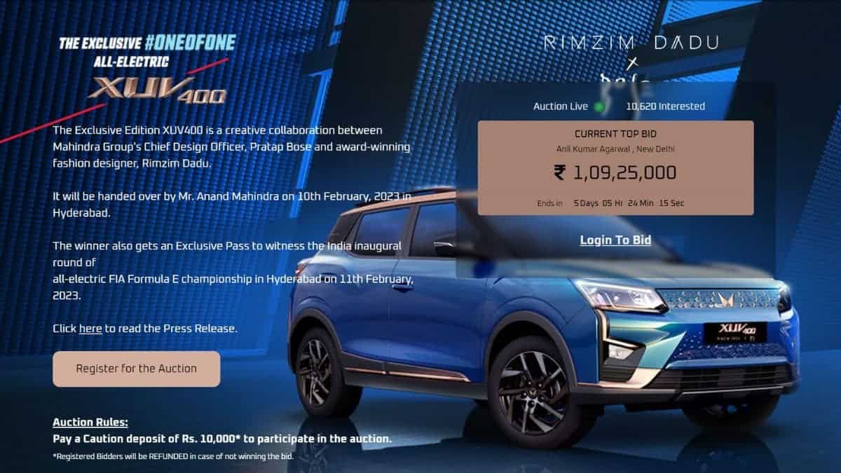 Mahindra XUV400 Exclusive Edition Auction