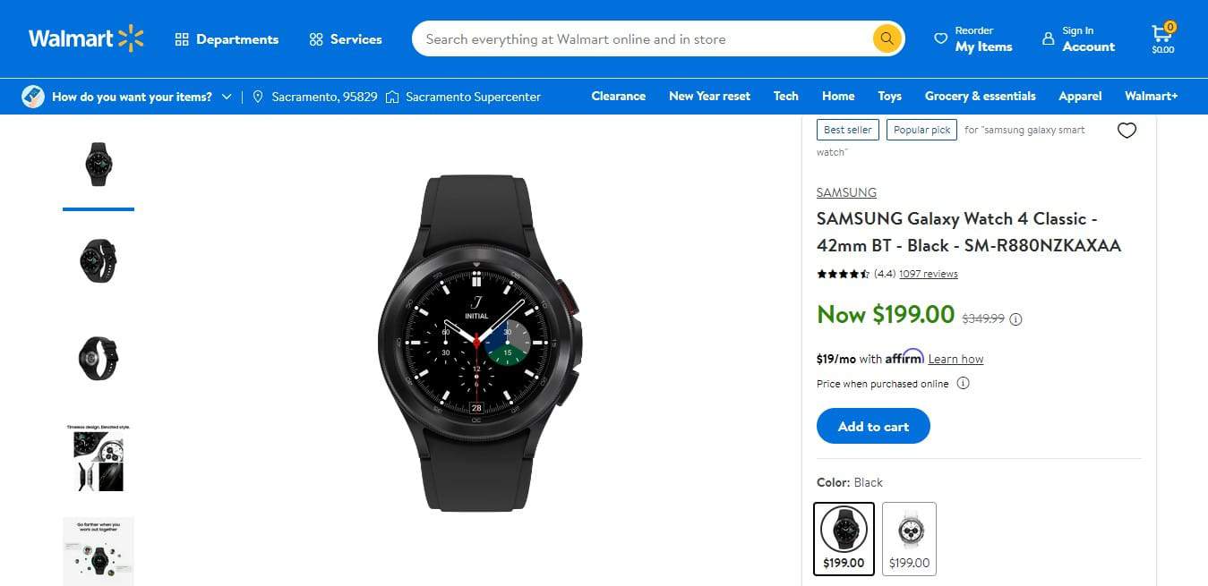 Samsung galaxy watch active hot sale walmart