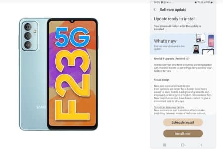 galaxy f23 5g software update