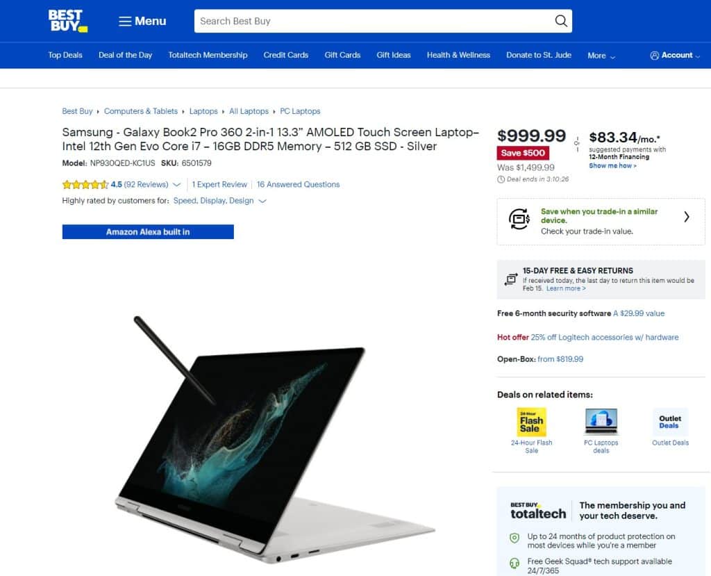 best buy galaxy book2 pro 360