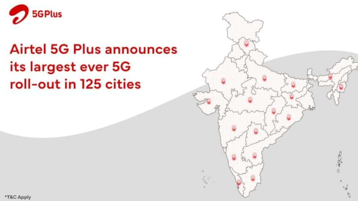 Airtel 5G Plus now active in 125 more cities