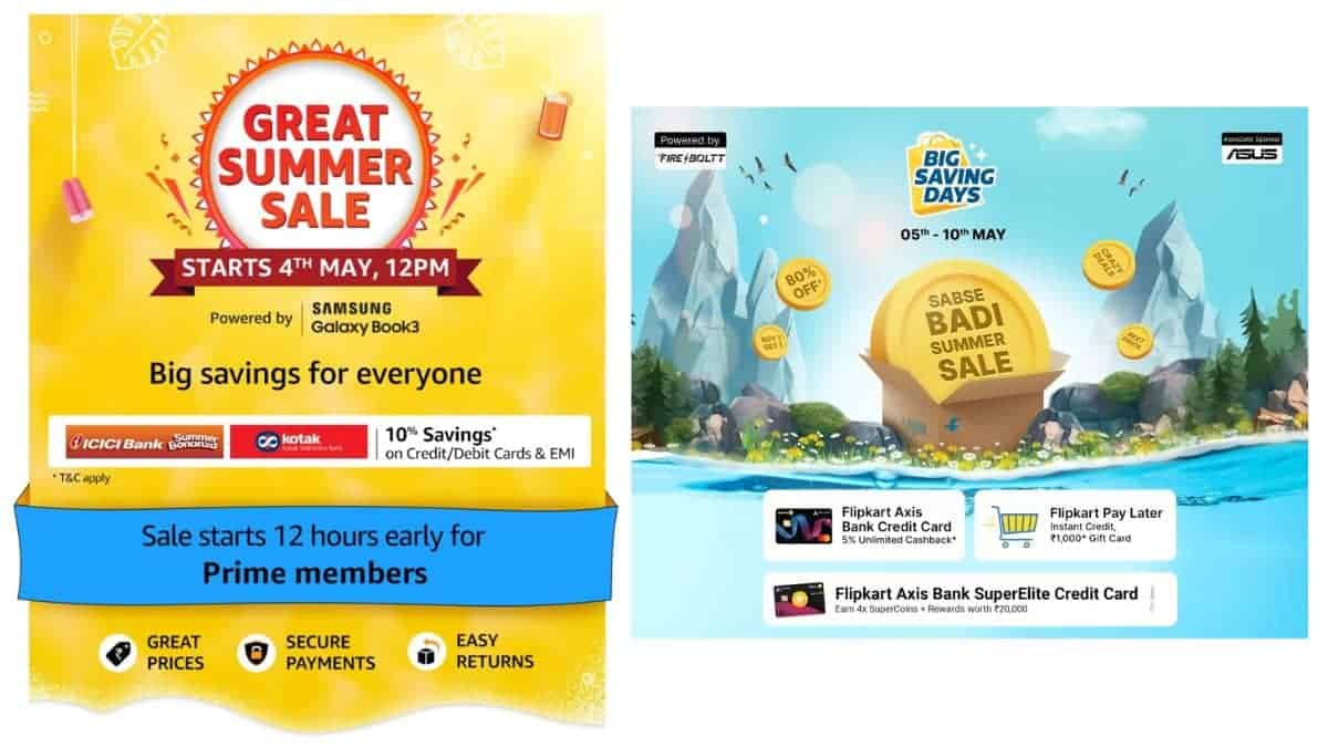 Amazon's Great Summer Sale and Flipkart's Big Saving Days to Start Next