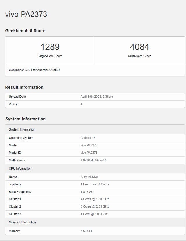 Tablet vivo Pad é encontrado em testes no Geekbench