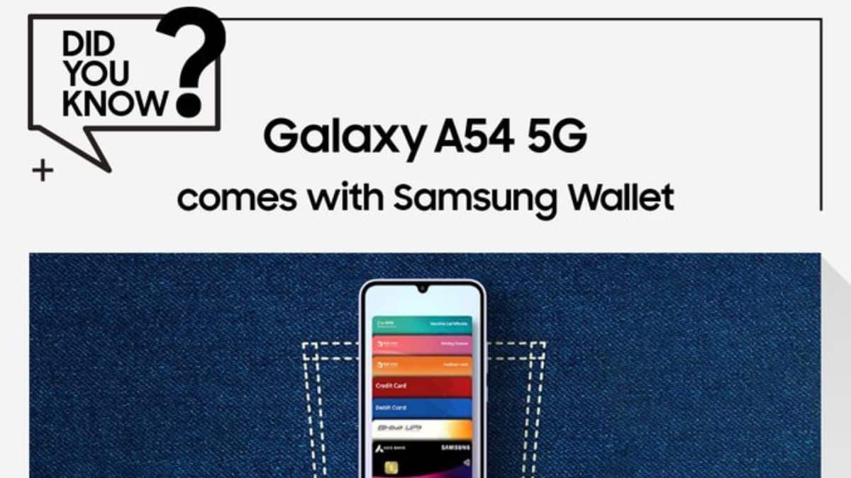 Samsung Galaxy A54 5G Samsung Wallet