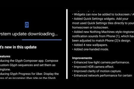 Nothing Phone (2) receives its first update with improvements