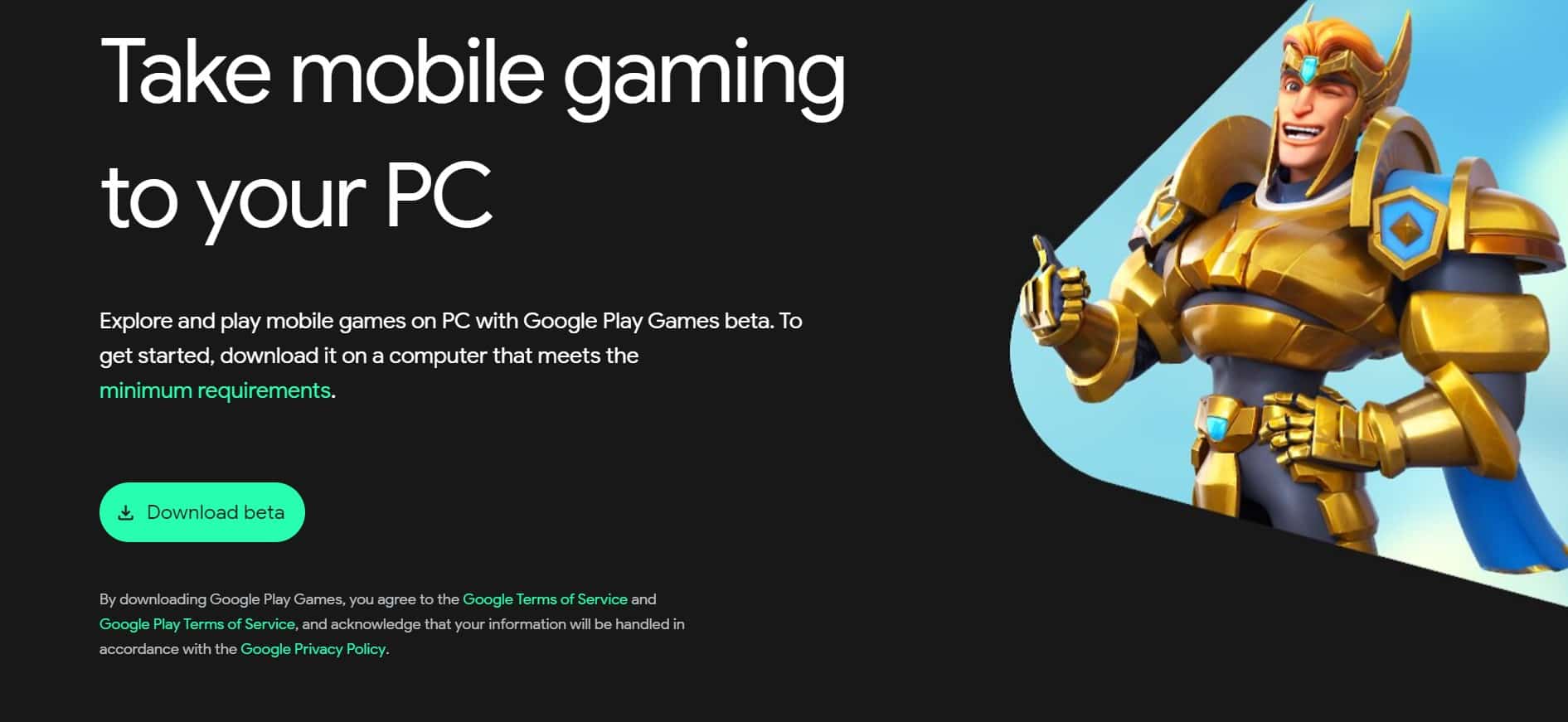 Google Play Games Beta for PC