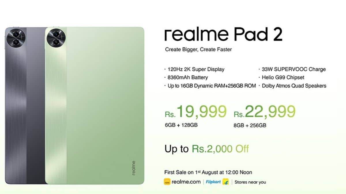 Realme Pad Technical Specifications