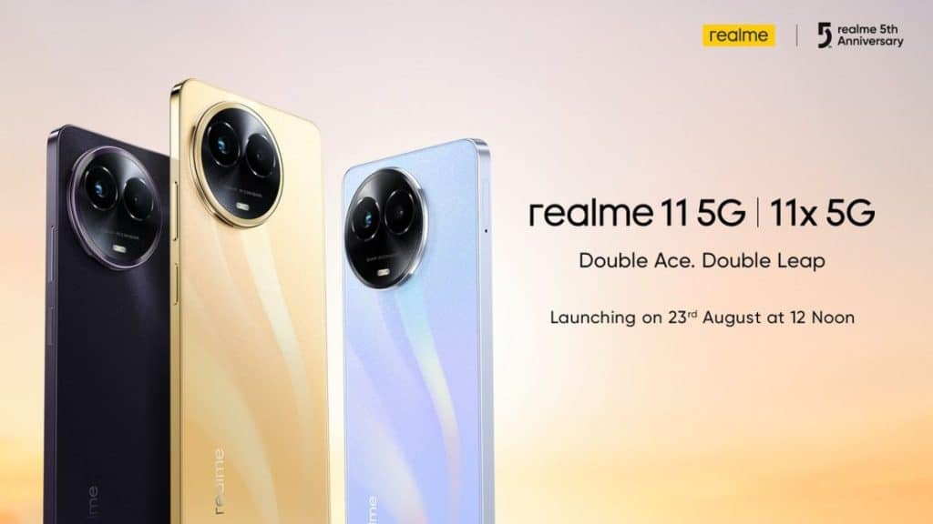 Realme 11 5G and 11x 5G Officially Confirmed to Launch on the 23rd of August 2023 - 1