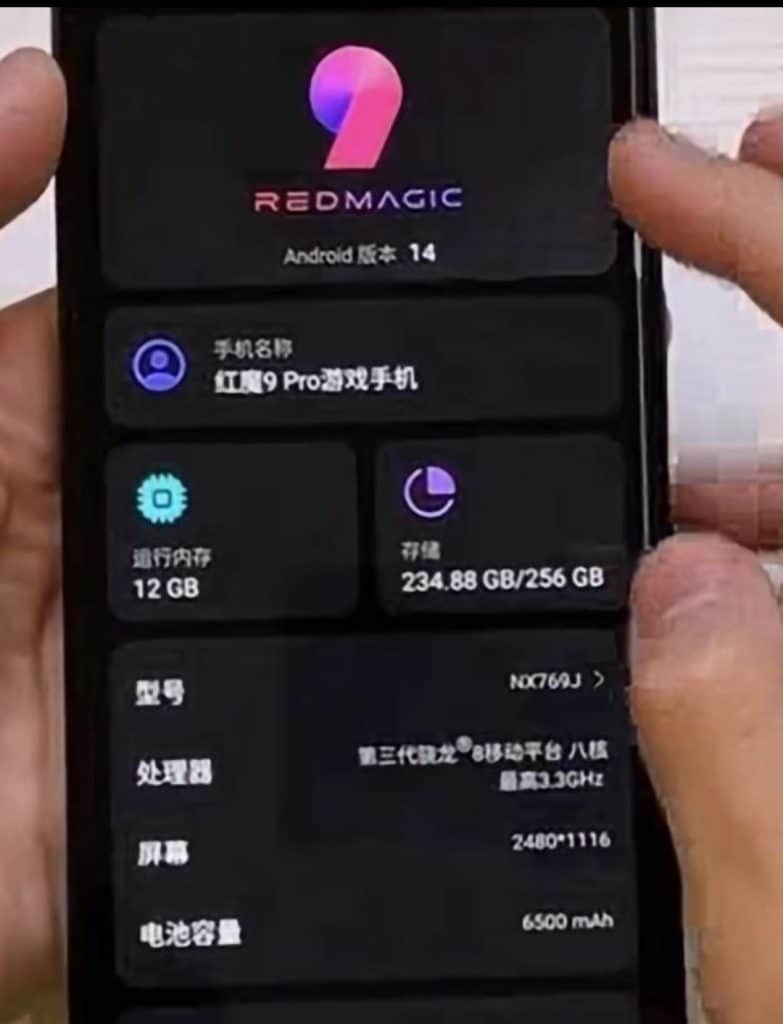 Red Magic 9 Pro live shot