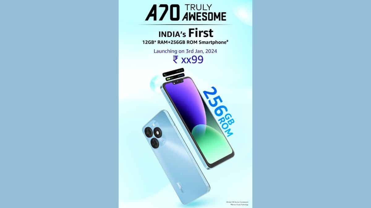 Itel A70 Confirmed To Launch Next Month In India Country S First 12GB   Itel A70 Launching On 3rd January 2024 