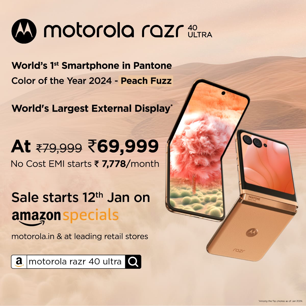 Motorola Announces Sale Date for Razr 40 Ultra in 2024's Pantone Color