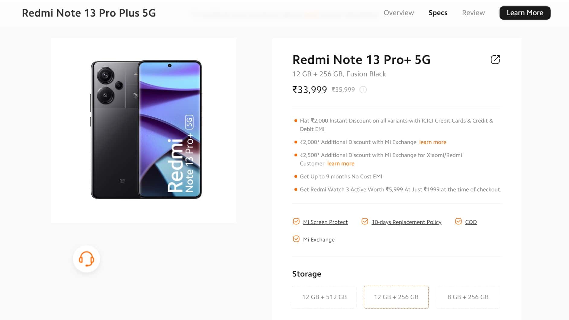 Redmi Note 13 Pro+ 5G - 12GB.256GB