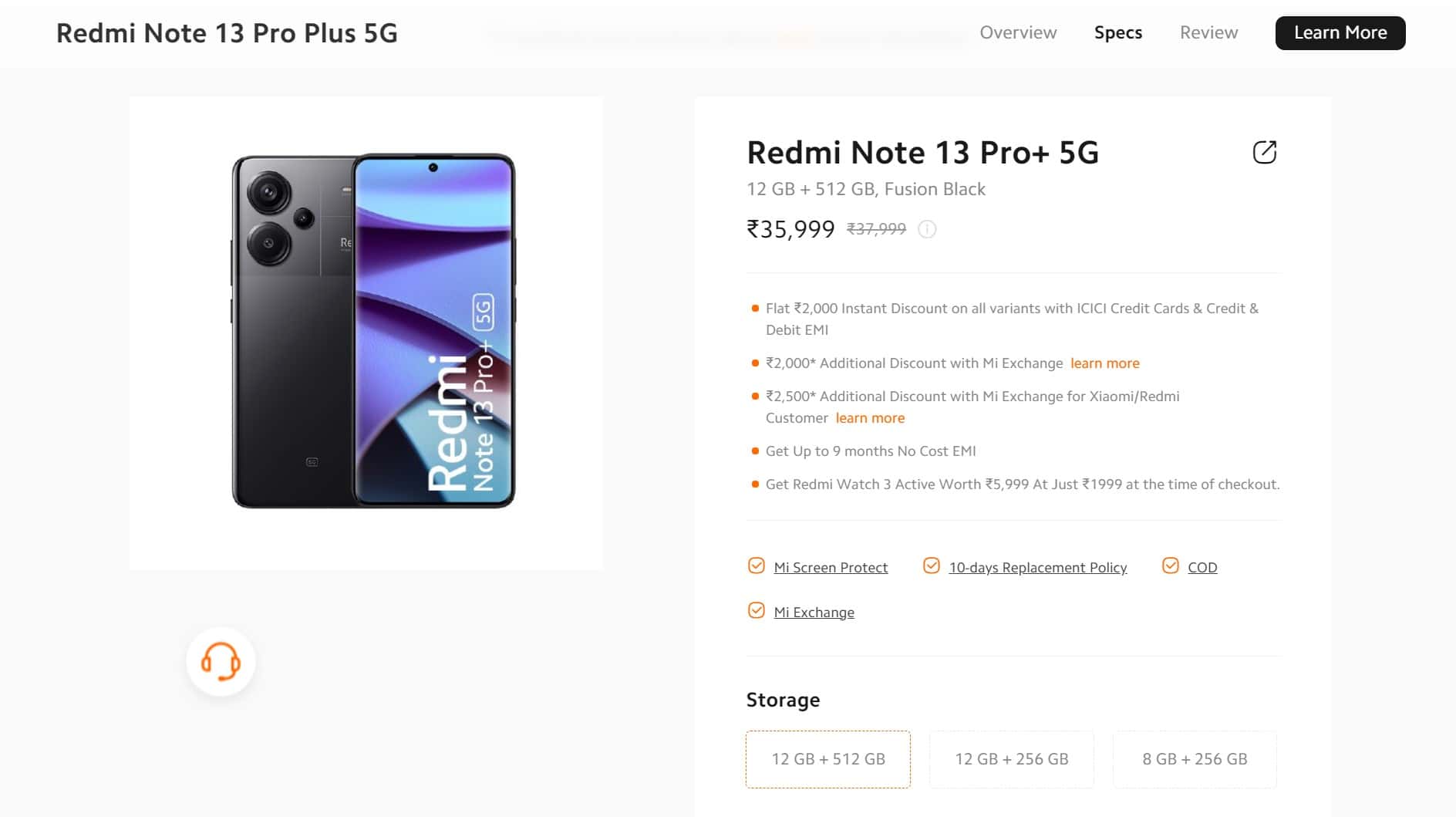 Redmi Note 13 Pro+ 5G - 12GB.512GB