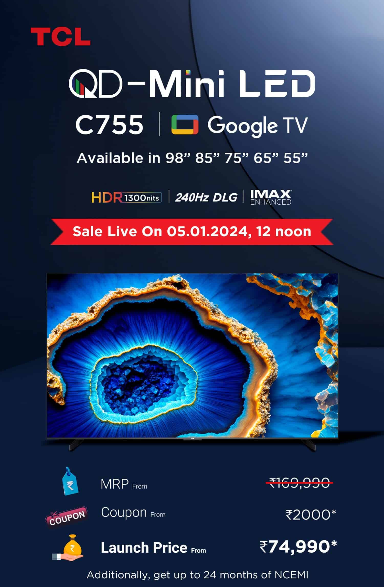 TCL QD-Mini LED C755 Google TV - 1