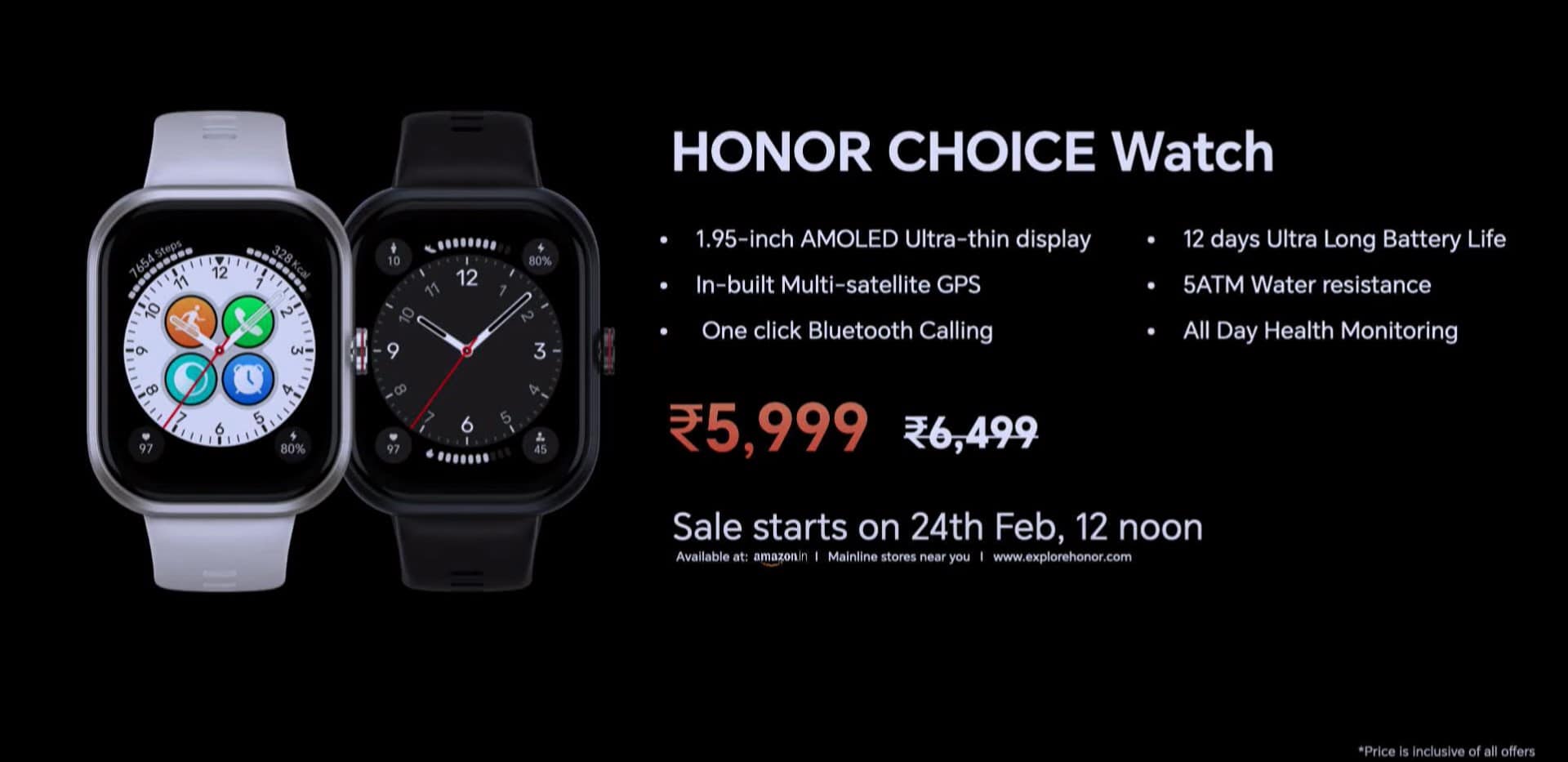 Honor Choice Watch - Pricing and Availability