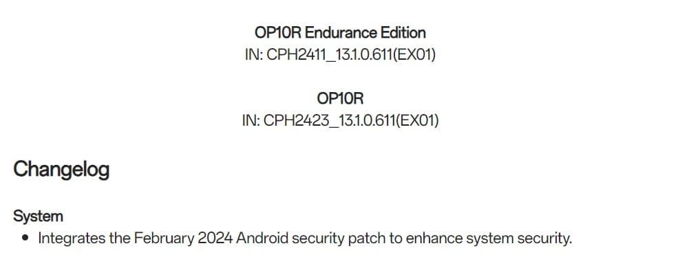 OxygenOS 13.1.0.611 for the OnePlus 10R