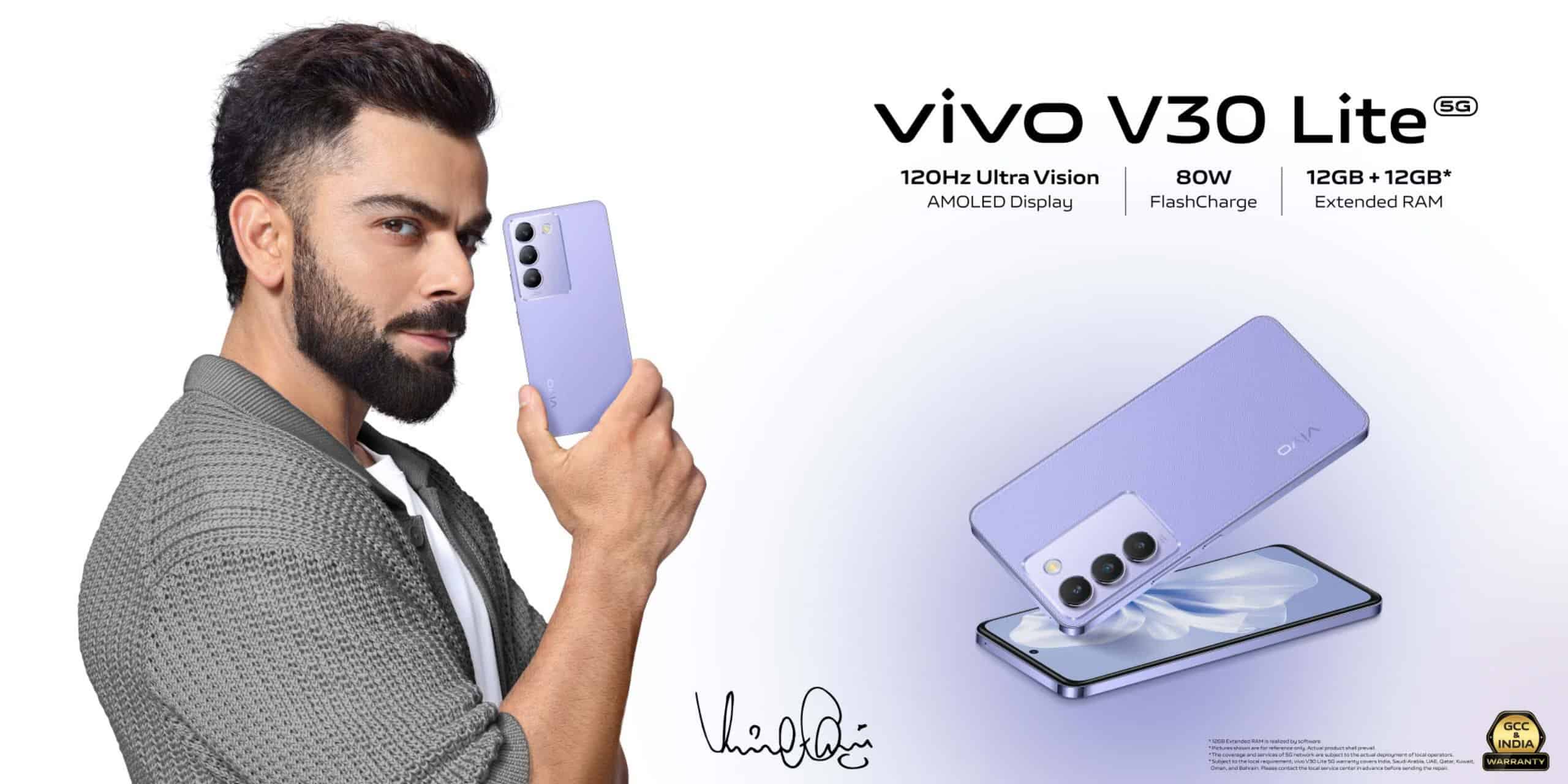 Vivo V30 Lite 5G Virat Kohli