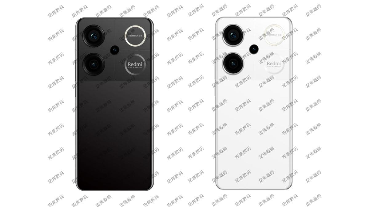 Redmi Turbo 3 black mock renders