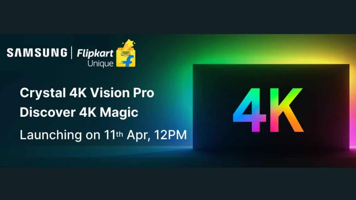 Samsung Announced The Launch Of Crystal 4k Vision Pro Tv In India On 