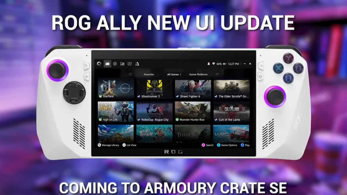 A New ROG Ally UI Update Is Reaching Armoury Crate SE Announced Asus ...