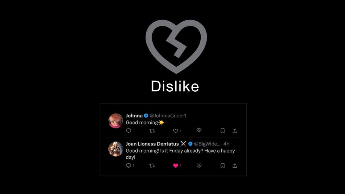 X Dislike Button