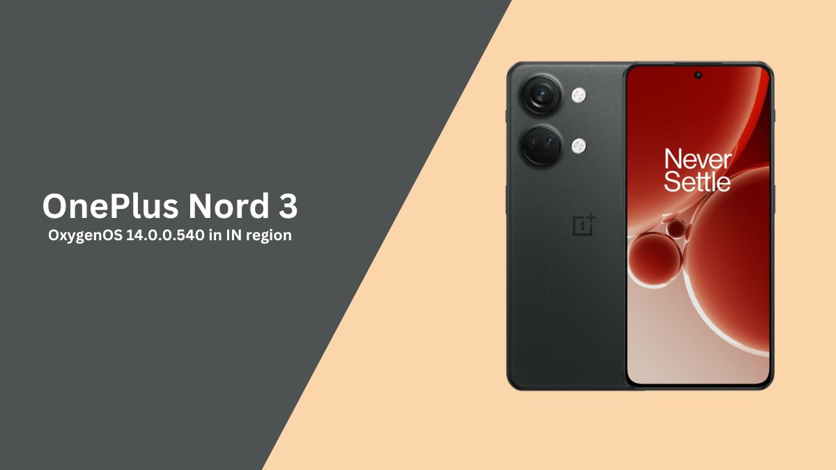 OnePlus Nord 3 OxygenOS 14.0.0.540