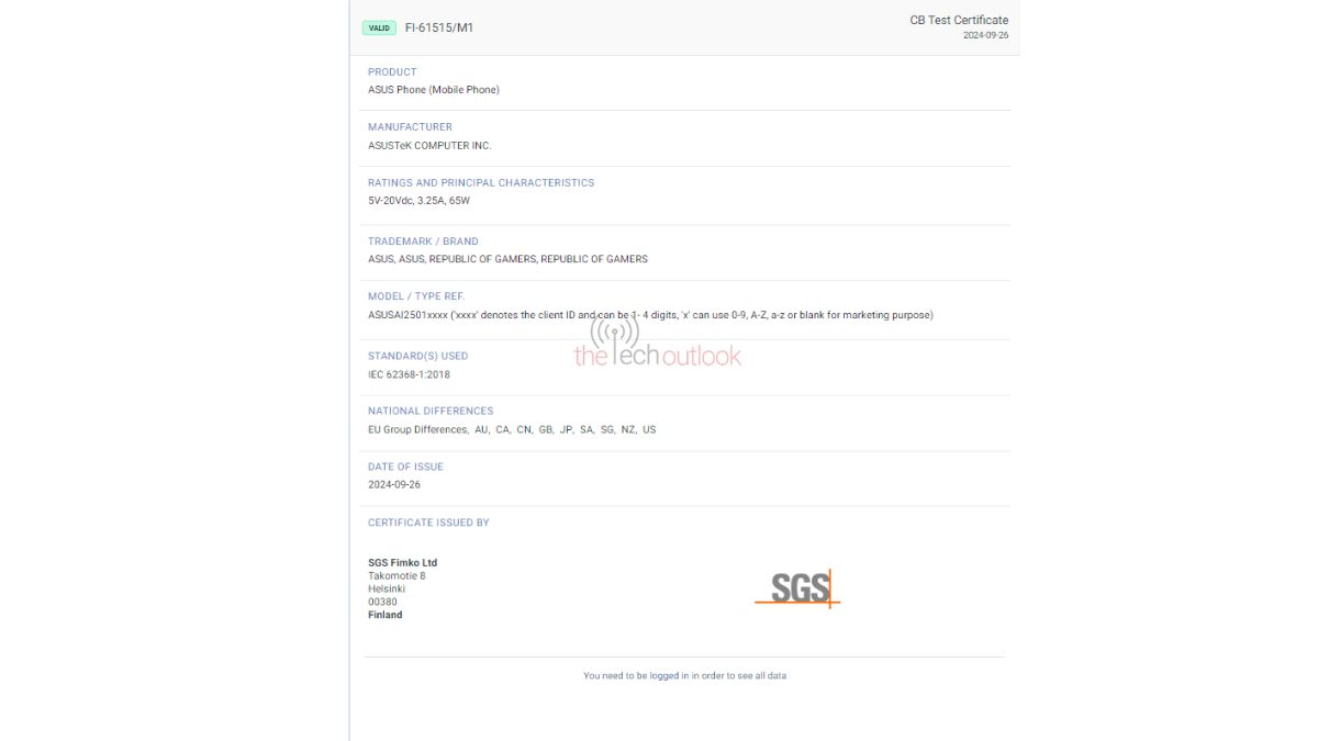 ASUS Zenfone 12 Ultra Spotted on SGS certification reveals charging specs