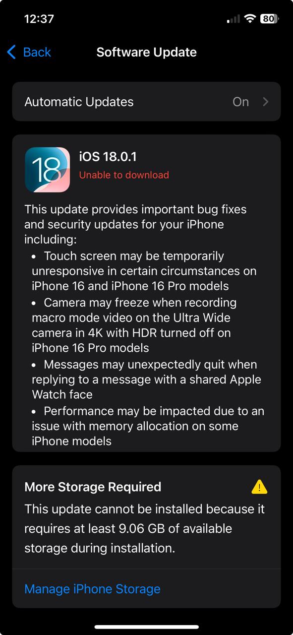 Apple - iOS 18 Update