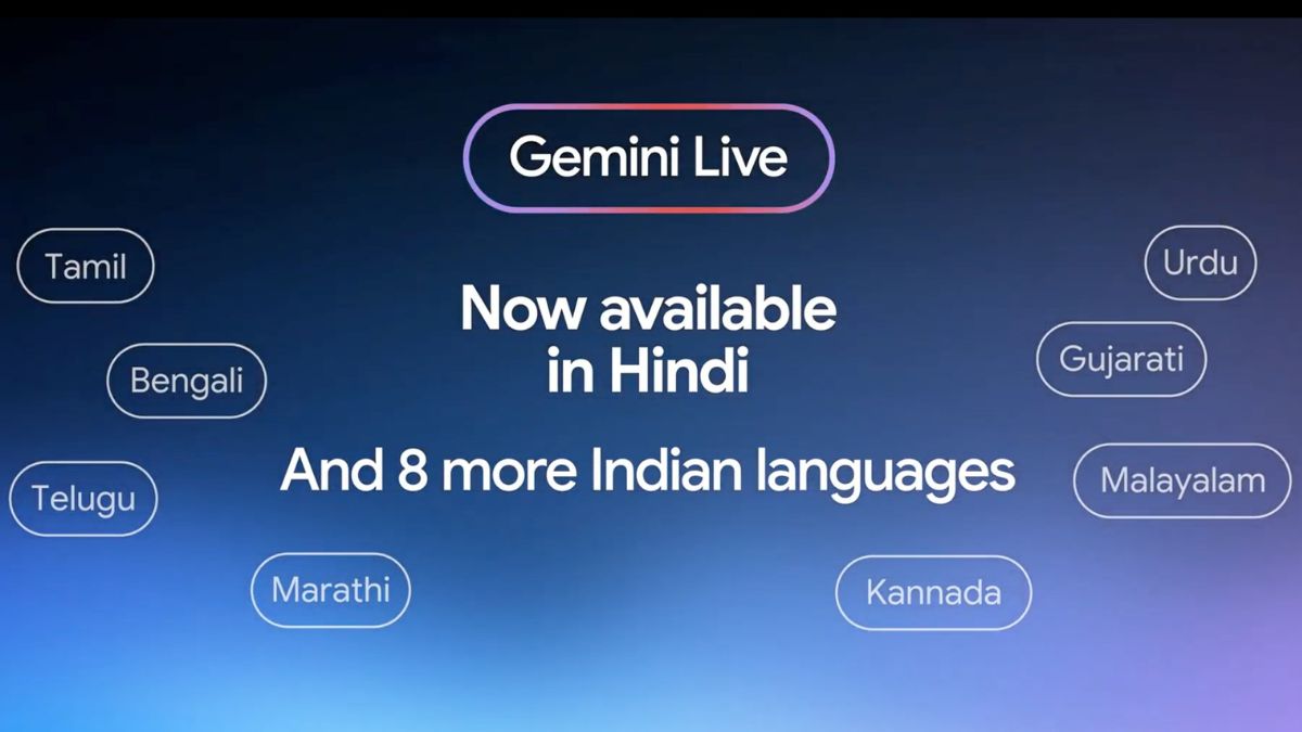 Gemini Live - Now Available in Hindi and Other 8 Indian Language