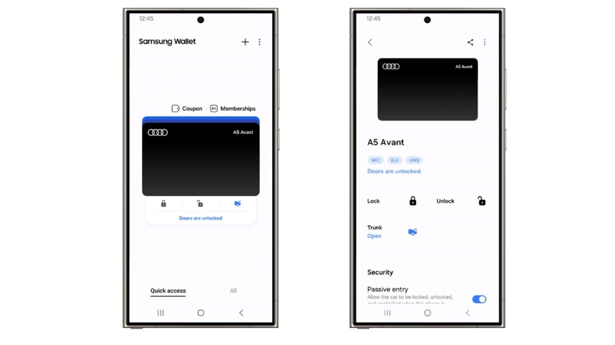 Samsung Wallet Key Audi