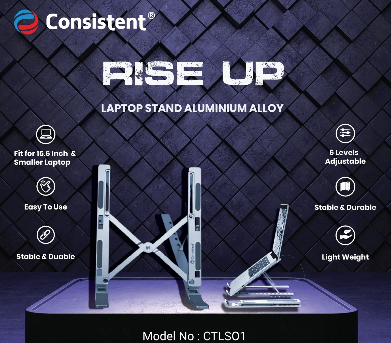 Consistent Rise Up Laptop Stand