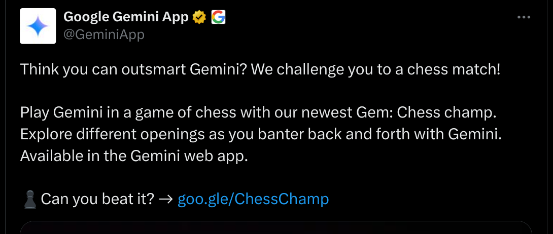 Gemini Chess Champ - X Update