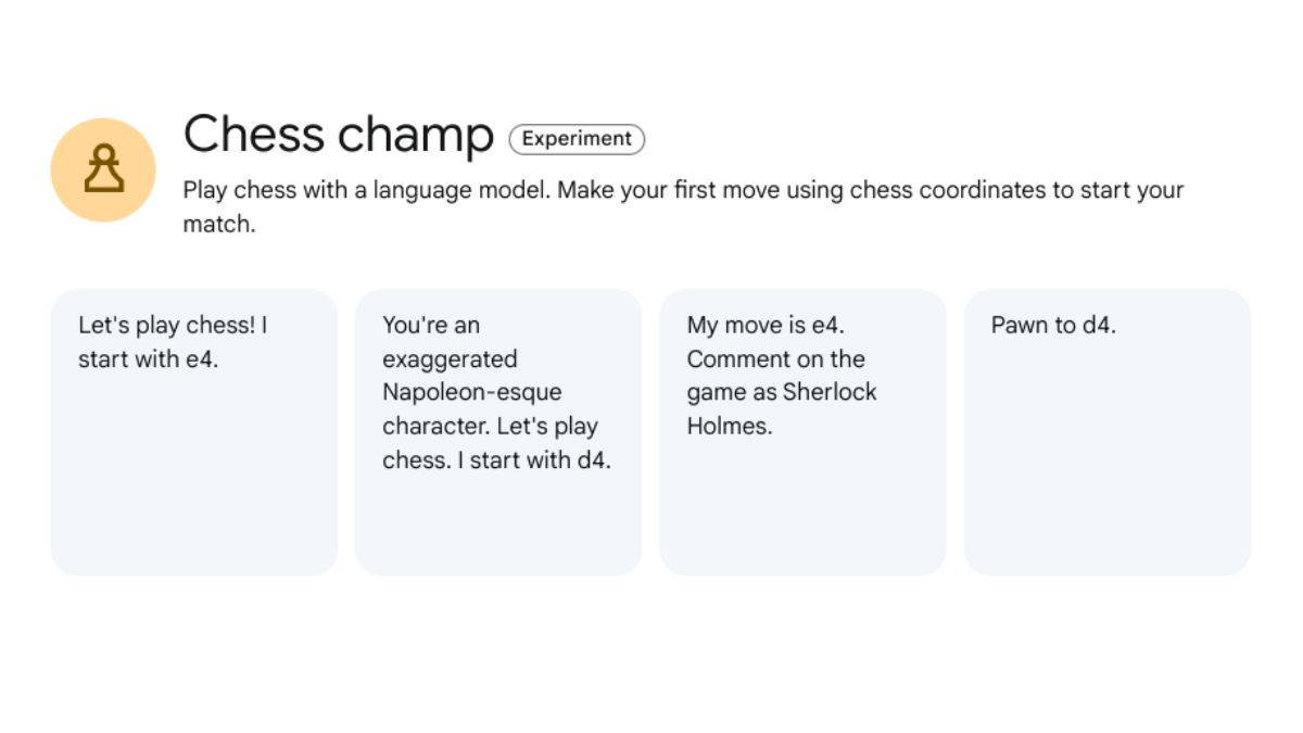 Google Introduces Chess Champ on Gemini Advanced, New Conversational Way to Experience Chess within Gemini