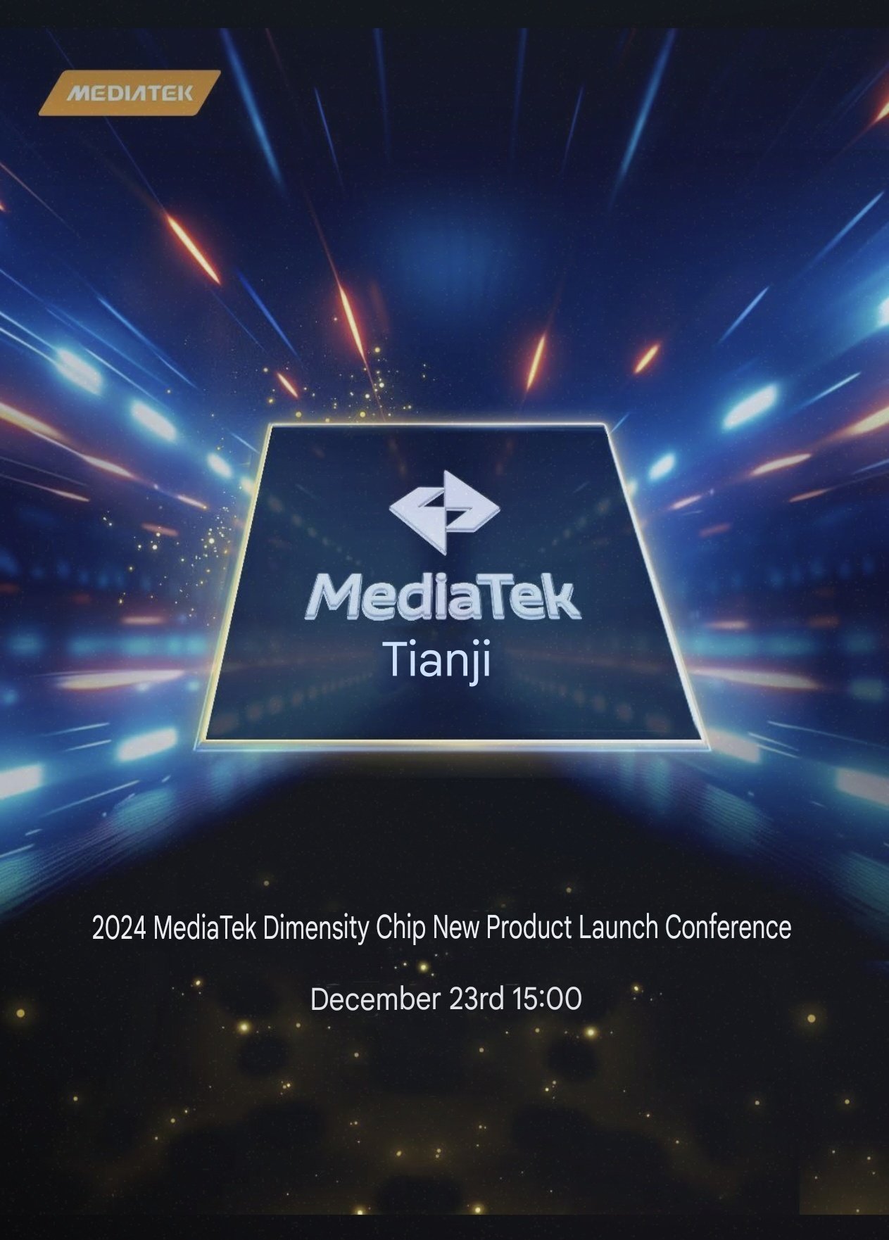 MediaTek's New Chip Launch on 23rd December 2024 - Poster Image