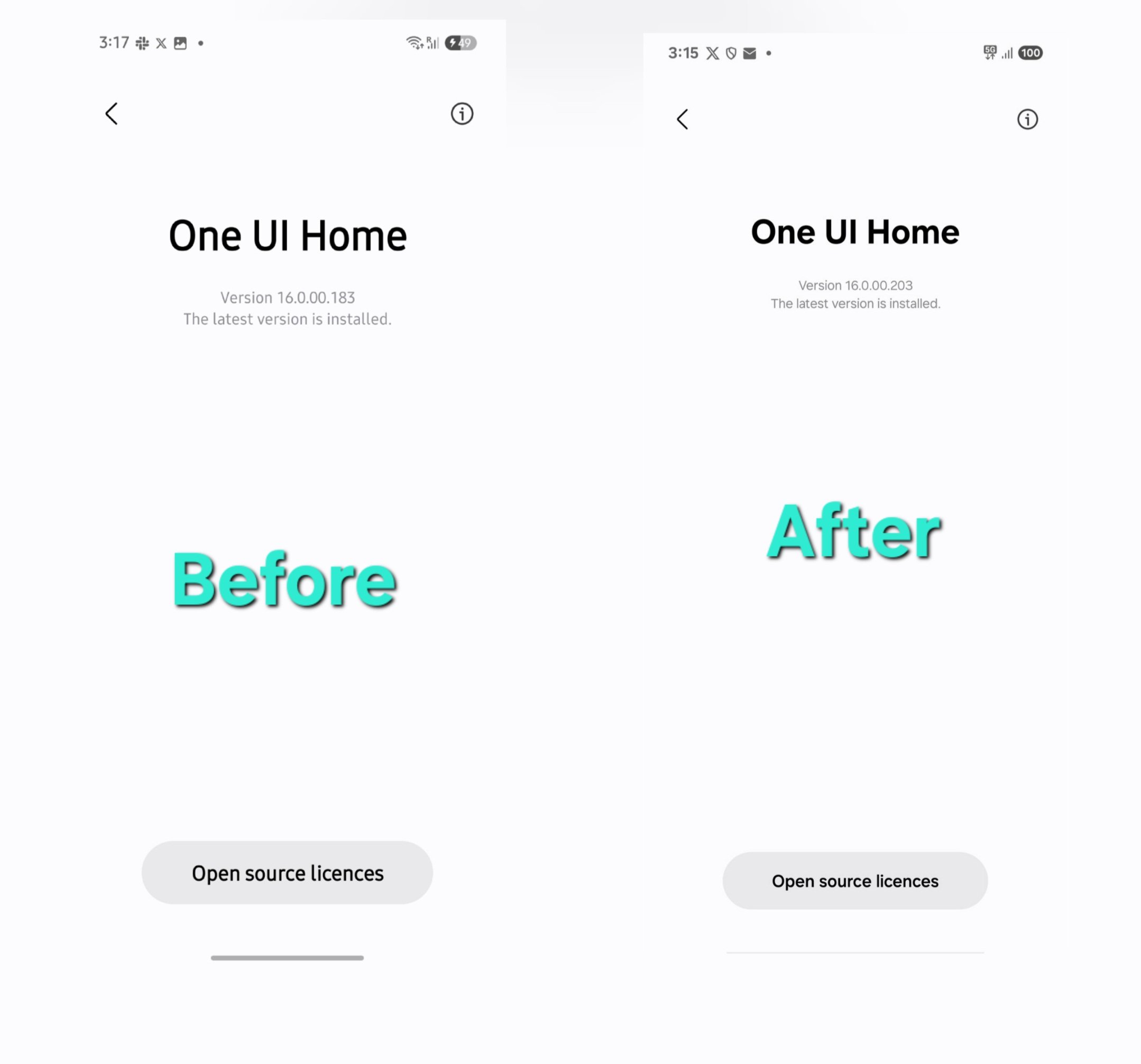 One UI 7 Beta ZXL5 - One UI Home has been updated to version 16.0.00.203